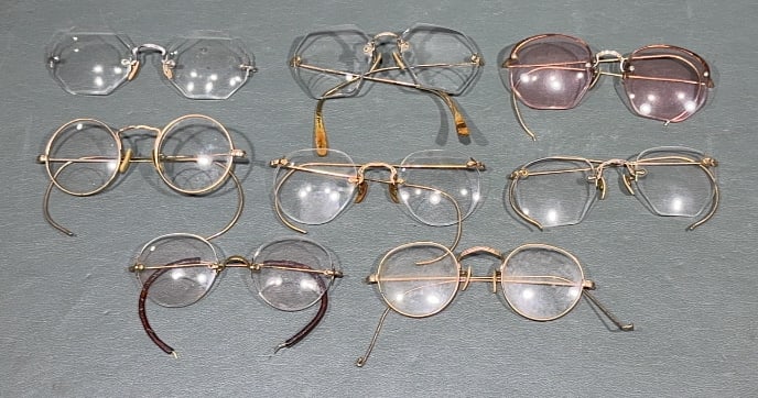 COLLECTION OF GOLD FILLED GLASSES: ~