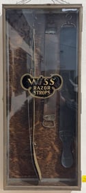 WISS RAZOR STROP GLASS FRONT DISPLAY CASE