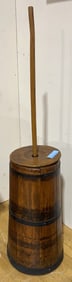 ANTIQUE BARREL BUTTER CHURN