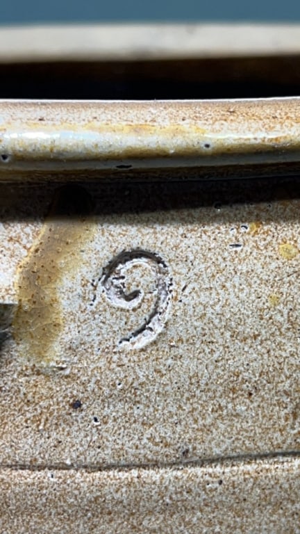 DOUBLE HANDLED STONEWARE CROCK - 3