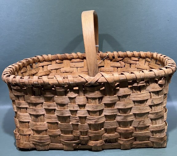 ANTIQUE SPLIT OAK BASKET - 3