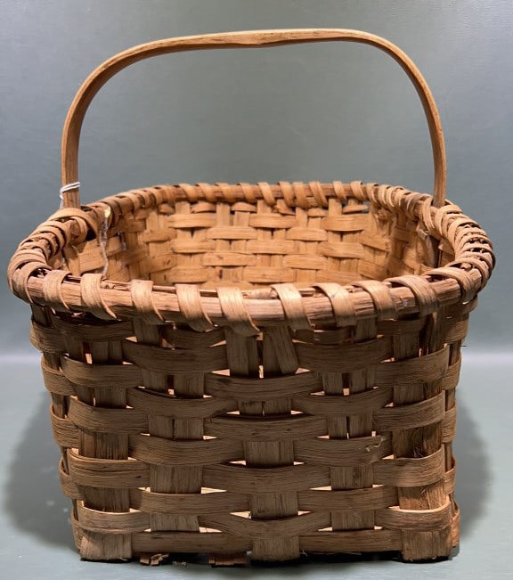 ANTIQUE SPLIT OAK BASKET - 4