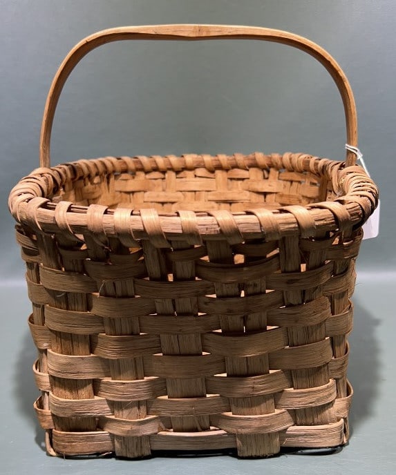 ANTIQUE SPLIT OAK BASKET - 5