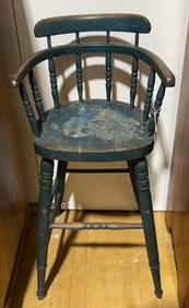 ANTIQUE COUNTRY PAINTED HIGHCHAIR SIGN LEWES DEL.