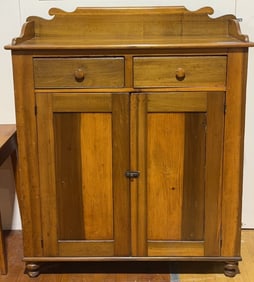 ANTIQUE COUNTRY SOFT WOOD 2 DOOR JELLY CUPBOARD