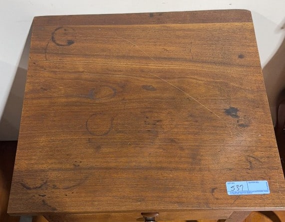 HANDMADE 2 DOOR WALNUT WORK TABLE - 2