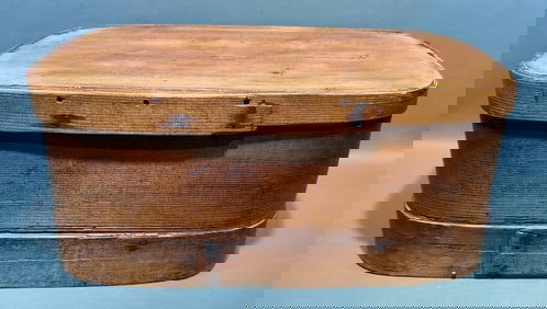 ANTIQUE OVAL BENTWOOD PANTRY BOX