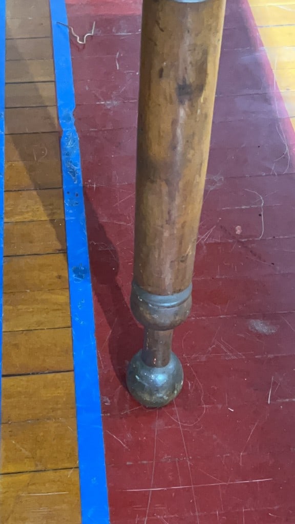 ANTIQUE PINE SINGLE DROP LEAF KITCHEN TABLE - 10