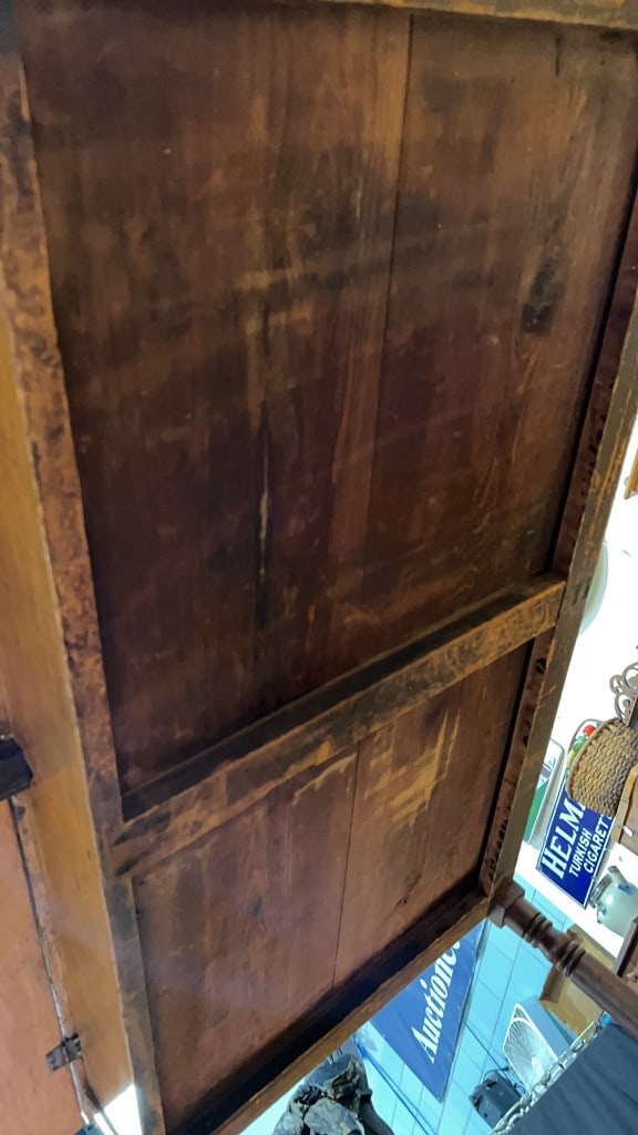 ANTIQUE PINE SINGLE DROP LEAF KITCHEN TABLE - 12