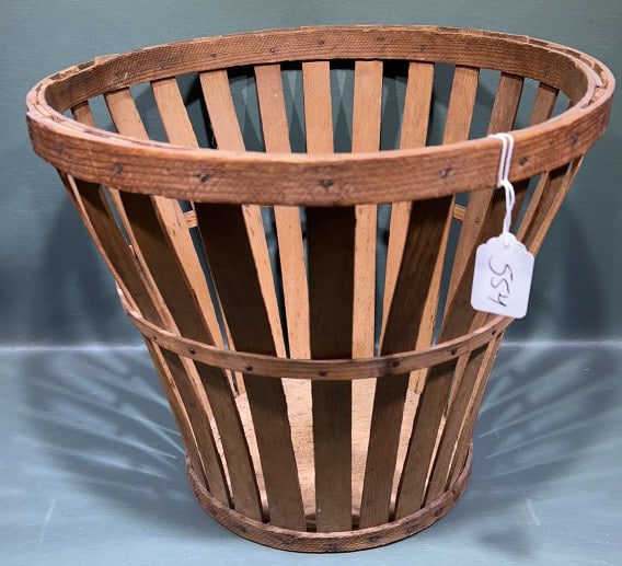 ANTIQUE BENTWOOD BASKET: ~