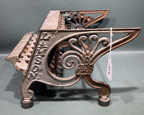 LAMSON ANTIQUE CAST IRON COIN DISPENSER: 11" X 11" X 7"