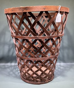 LARGE BENTWOOD ANTIQUE BASKET