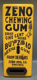 ZENO 1 CENT CHEWING GUM PORCELAIN VENDING MACHINE