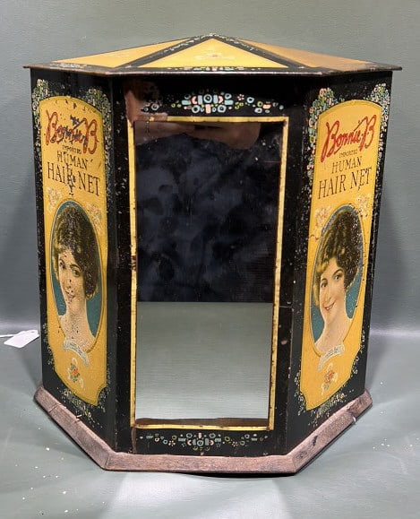 BONNIE - B IMPORTED HUMAN HAIR NET METAL DISPLAY C: 13" X 13" X11"