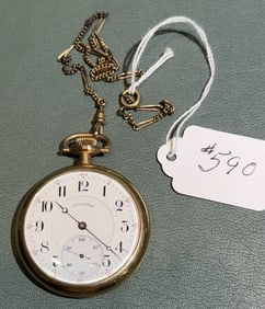 ILLINOIS PHILA. WATCH CO. POCKET WATCH W/FOB