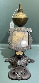 ANTIQUE CAST IRON CIGAR LIGHTER & CUTTER