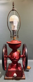 ENTERPRISE MUG. CO CAST IRON COFFEE GRINDER / LAMP