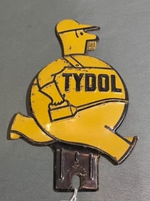 TYDOL OIL "RUNNING MAN" ADVERTISING LICENSE PLATE