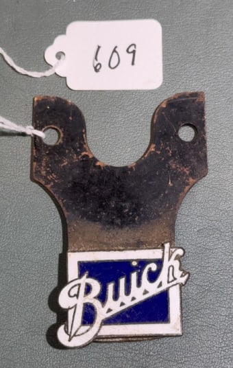 BUICK PORCELAIN ENAMEL RADIATOR BADGE EMBLEM (1 of 3)