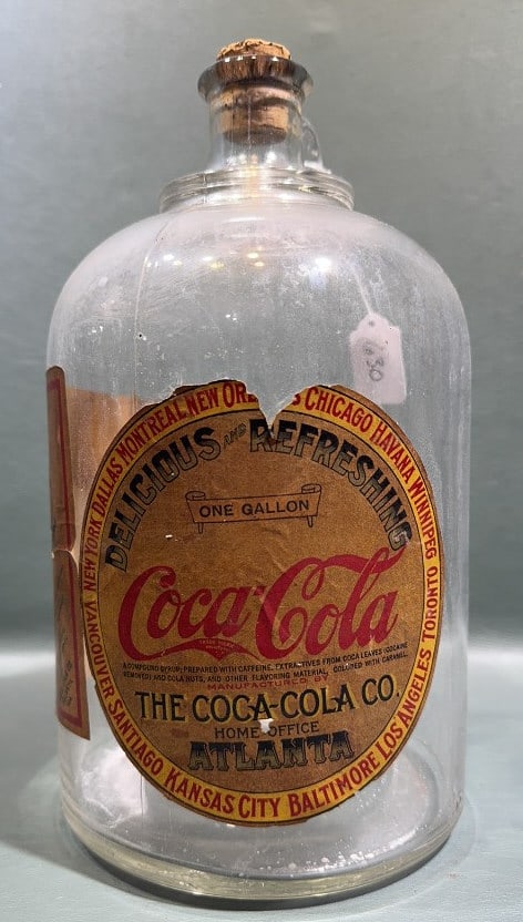 EARLY COCA-COLA 1 GAL. SYRUP JUG: 11-1/2" X 6"