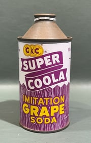 C & C SUPER COOLA IMITATION GRAPE SODA W/CONE TOP