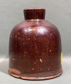 ANTIQUE REDWARE SHIP CHANDLER / OYSTER CROCK