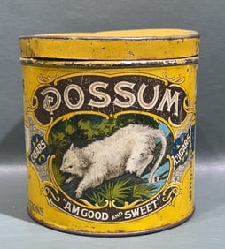 POSSUM CIGAR ADVERTISING TIN