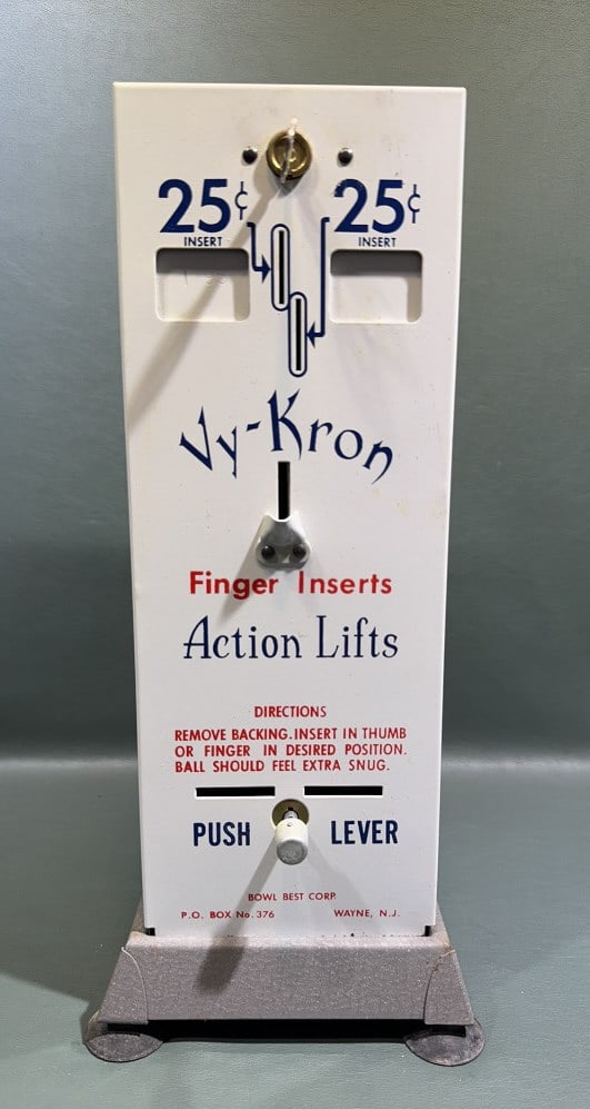 VY-KRON FINGER INSERTS METAL DISPENSER MACHINE: FINGER INSERTS FOR BOWLING ~ 15" X 5" X 6"