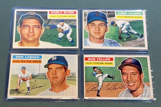 4 1956 TOPPS BASEBALL CARDS (1 of 2)