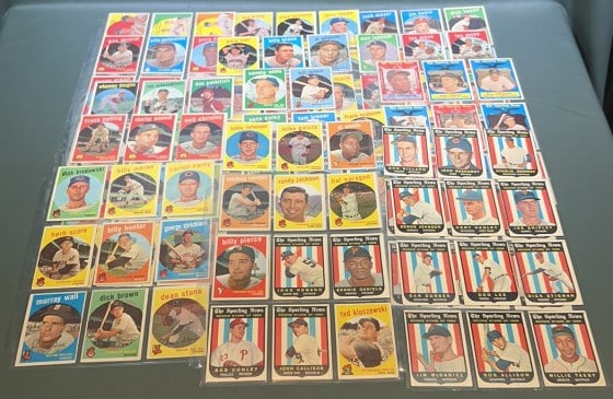 134 1959 TOPPS BASEBALL CARDS (1 of 9)