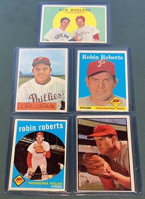 5 VINTAGE TOPPS & BOWMAN ROBIN ROBERTS CARDS (1 of 7)