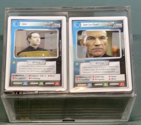 1994 STAR TREK NEXT GENERATION CCG COMPLETE SET: Each case measures 3" x 4 1/4" x 5 1/2"