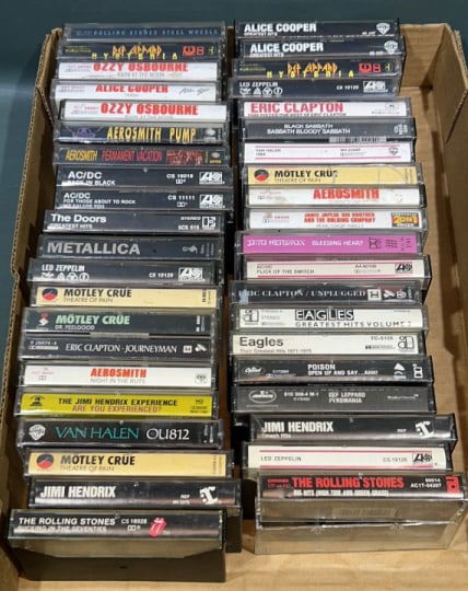 41 ROCK & ROLL CASETTE TAPES (1 of 2)