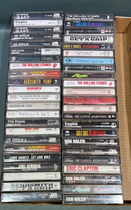 46 ROCK & ROLL CASSETTE TAPES (1 of 2)