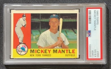 1960 TOPPS MICKEY MANTLE 350 BASEBALL CARD (1 of 2)