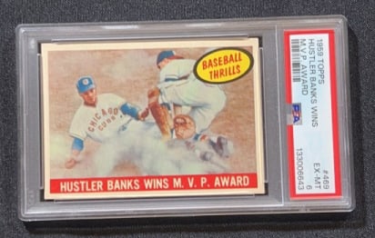 1959 TOPPS HUSTLER BANKS WINS MVP 469 CARD (1 of 2)