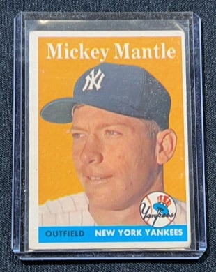 1958 TOPPS MICKEY MANTLE 150 BASEBALL CARD (1 of 2)