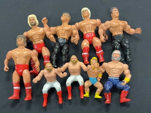 (9) 1980'S WRESTLER ACTION FIGURES (1 of 3)