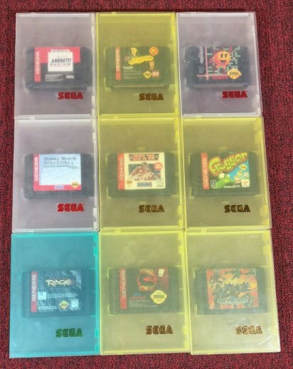 (9) SEGA GENESIS GAMES W/ PLASTIC CASES (1 of 3)