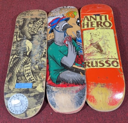 (3) ANTI HERO SKATEBOARD DECKS (1 of 4)