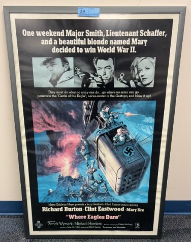 WHERE EAGLES DARE CLINT EASTWOOD MOVIE POSTER (1 of 5)