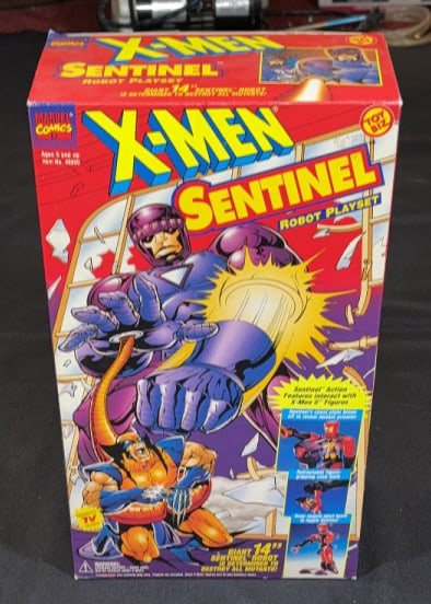 TOYBIZ X-MEN SENTINEL ROBOT PLAYSET TOY IN BOX: Measures 15" in height, 8 1/2" in width, and is 4 1/2" in depth.