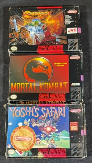 (3) SUPER NINTENDO VIDEO GAMES W/ BOXES (1 of 3)