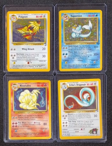 (8) VINTAGE HOLO POKEMON CARDS W/ DARK CHARIZARD - 2