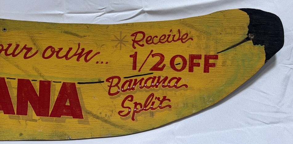 "BRING YOUR OWN BANANA" WOODEN SIGN - 5