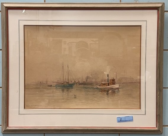 HENDRICKS HALLETT "GRAY MORNING" WATERCOLOR (1 of 7)