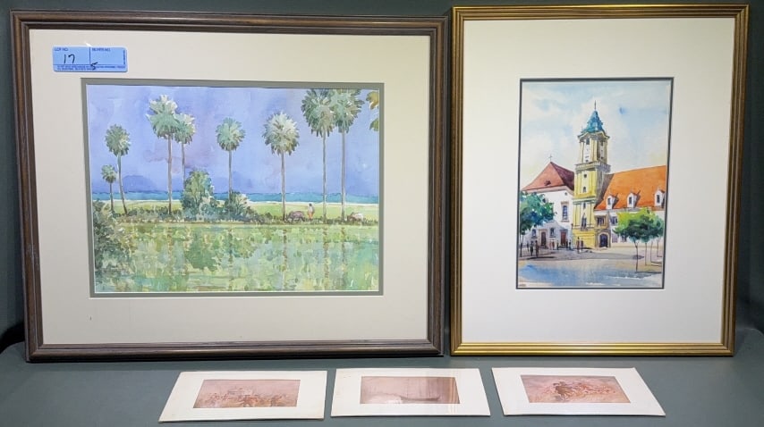 5 VARIOUS WATERCOLORS (1 of 12)