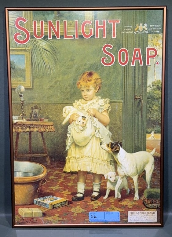 FRAMED SUNLIGHT SOAP ADVERTISING (1 of 3)