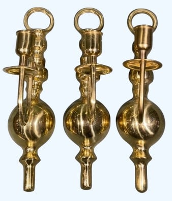 3 BRASS WALL SCONCES & BRASS FIRE SCREEN (1 of 3)