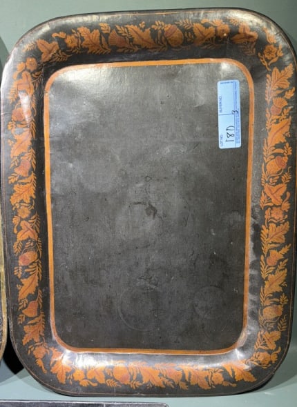 3 TOLEWARE TRAYS - 2